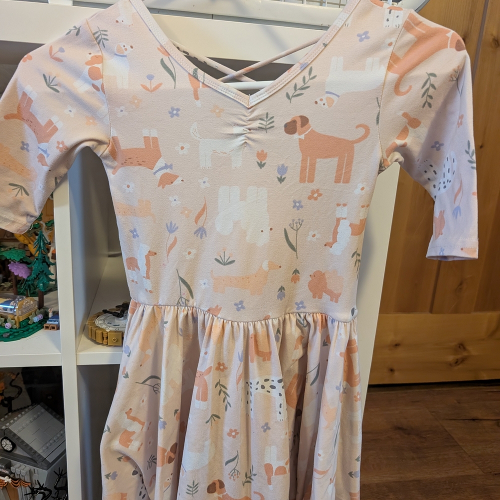 Adorable Pink Animal Print Kids Dress
